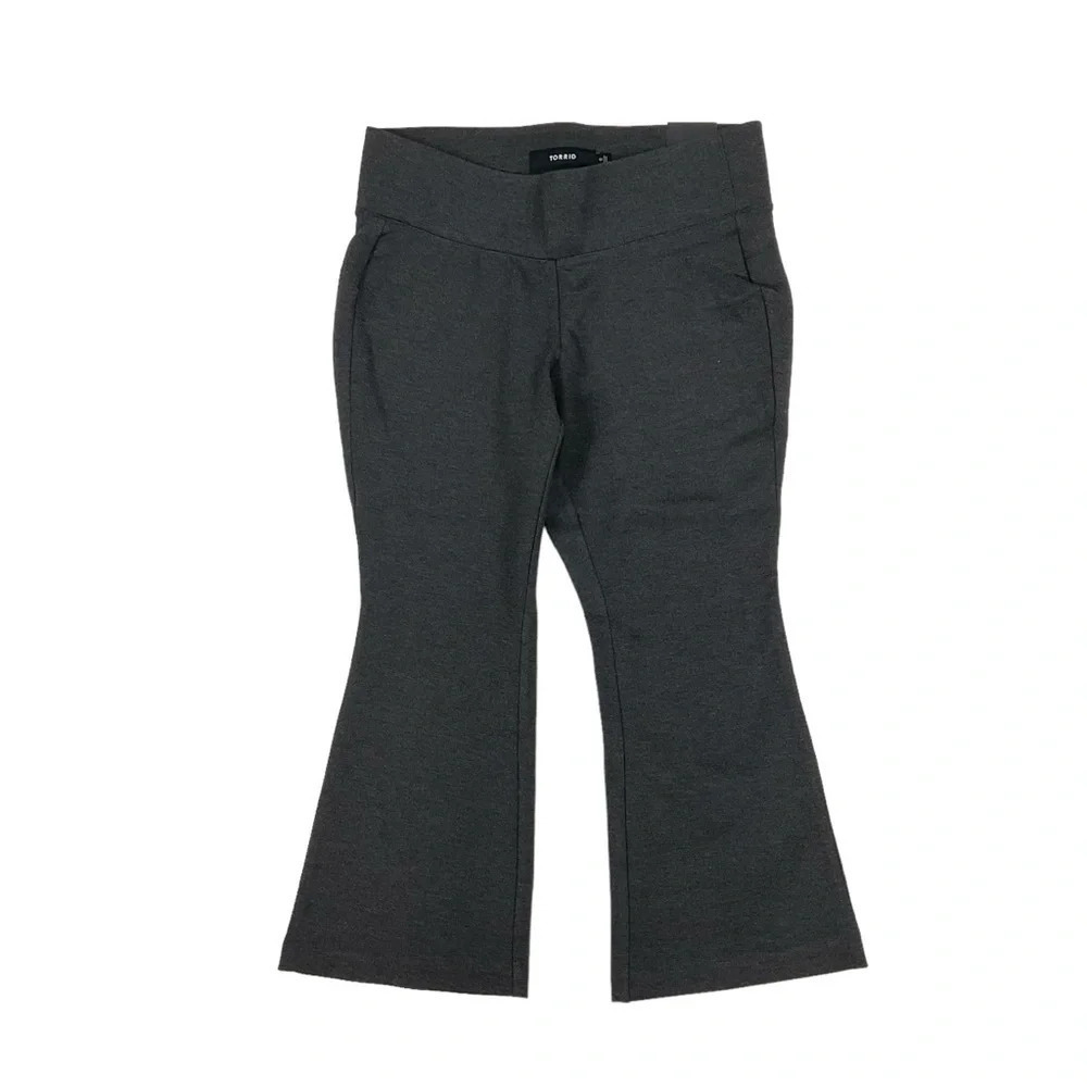 torrid pixie pants gray  cropped flare size large